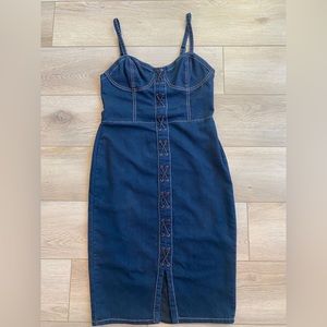 Material Girl Denim Corset Dress